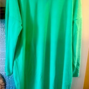 Green Fleece Turtleneck long sleeve dress size XL